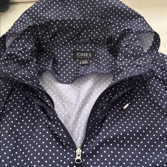 Jones New York Navy Micro Dot Packable Jacket Windbreaker Rain
Jacket Sz XL NWOT - Picture 5 of 13